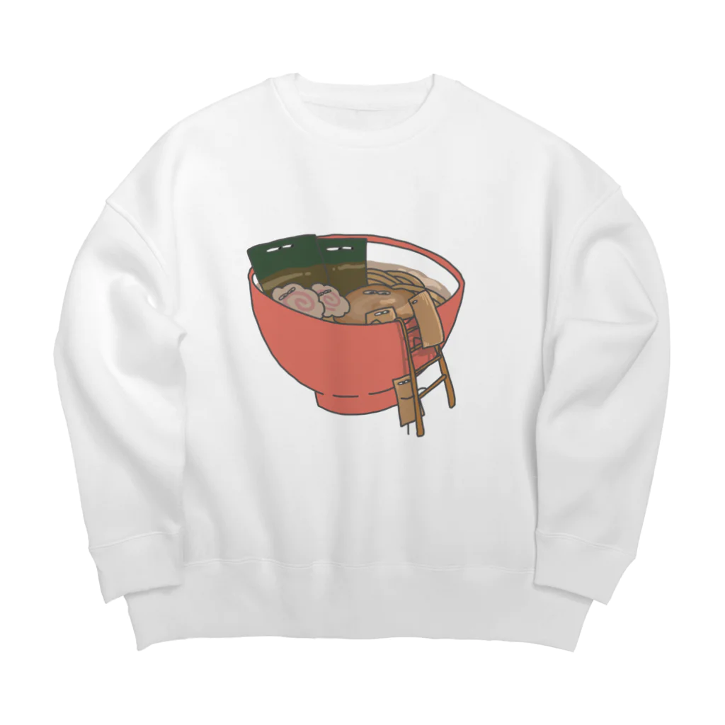 ちゅわんわんのメンマたち~ラーメン脱出ver.~ Big Crew Neck Sweatshirt