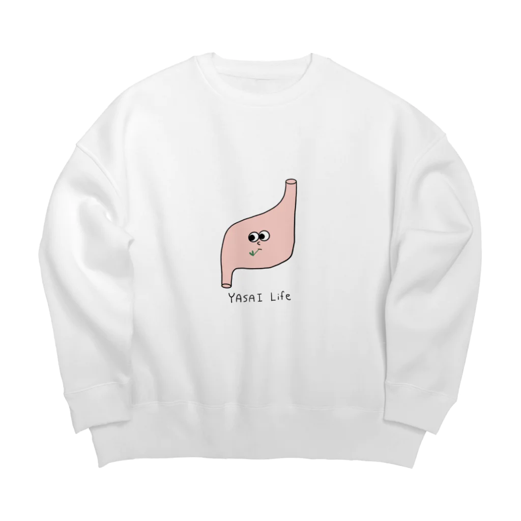 明石まちかどの菜食の胃 Big Crew Neck Sweatshirt