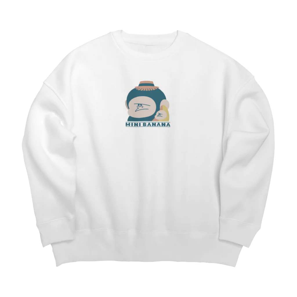 MINI BANANA ゴリラの親子のMINI BANANA ゴリラ親子 Big Crew Neck Sweatshirt