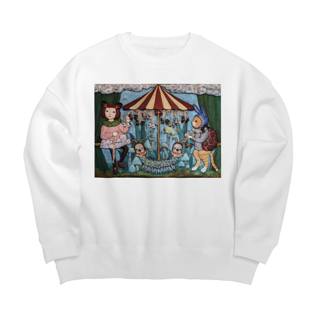 ＫＩＮＯＰＩ→Ｓ（キノピーズ）のモリの鍵掛け傘 Big Crew Neck Sweatshirt