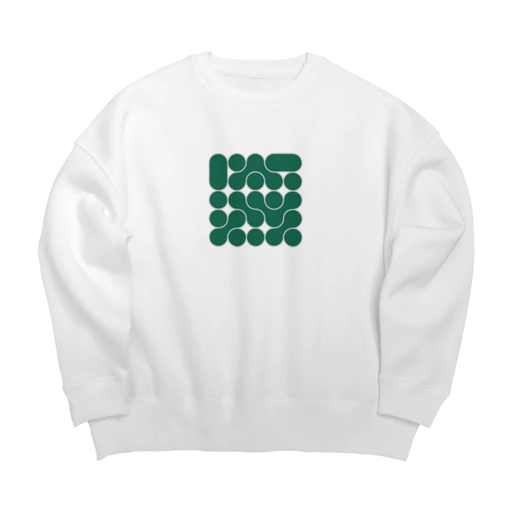 偏光のみどりのぐにょぐにょ Big Crew Neck Sweatshirt