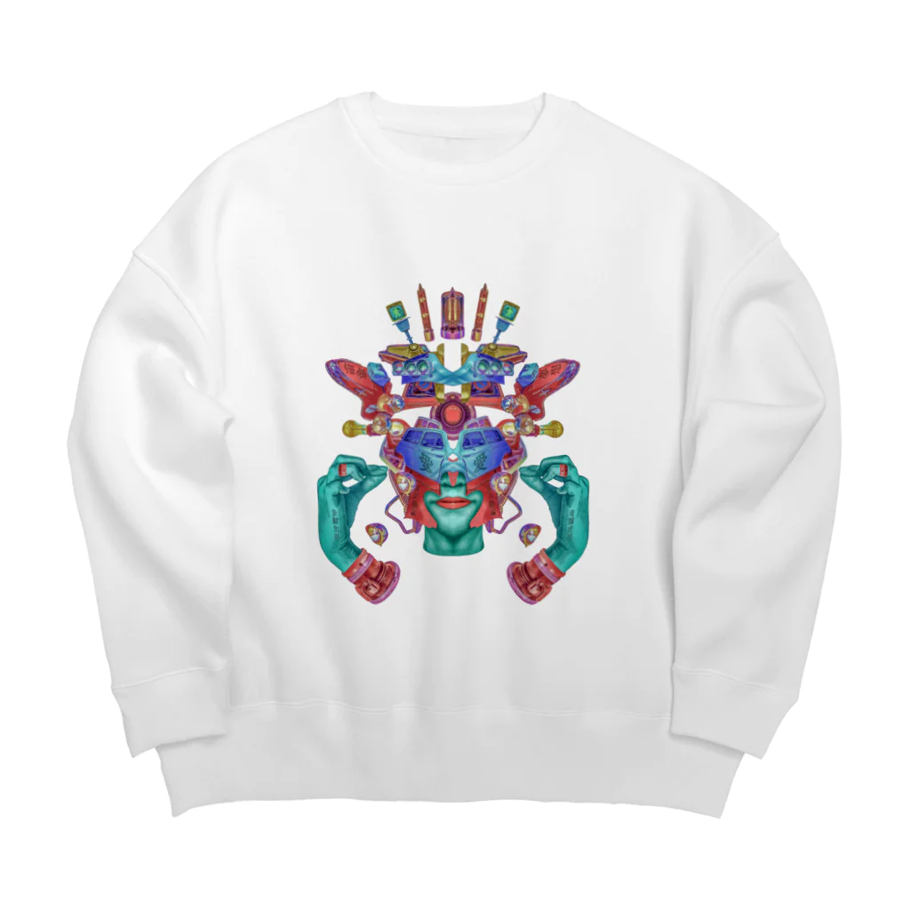 カズシフジイのゴーレンジャーレッド Big Crew Neck Sweatshirt