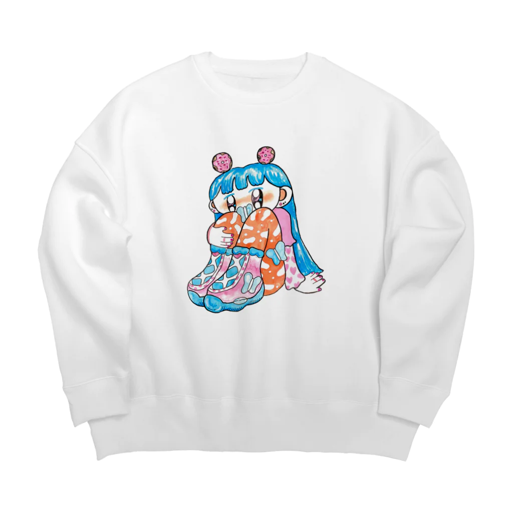 ころたまの部屋の🍩ドーナツ子ちゃんの片想い🍩 Big Crew Neck Sweatshirt