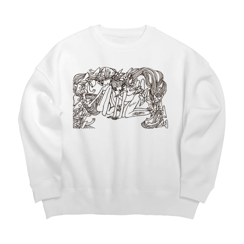 真珠子の自分に恋してちゃん Big Crew Neck Sweatshirt