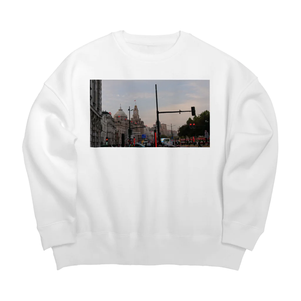 月華の前時代・レトロモダン・上海 Big Crew Neck Sweatshirt