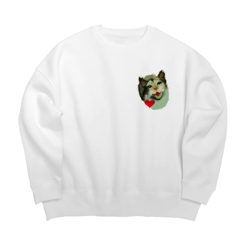 sasa9"のミケちゃんオリジナルチャリティーグッズ Big Crew Neck Sweatshirt