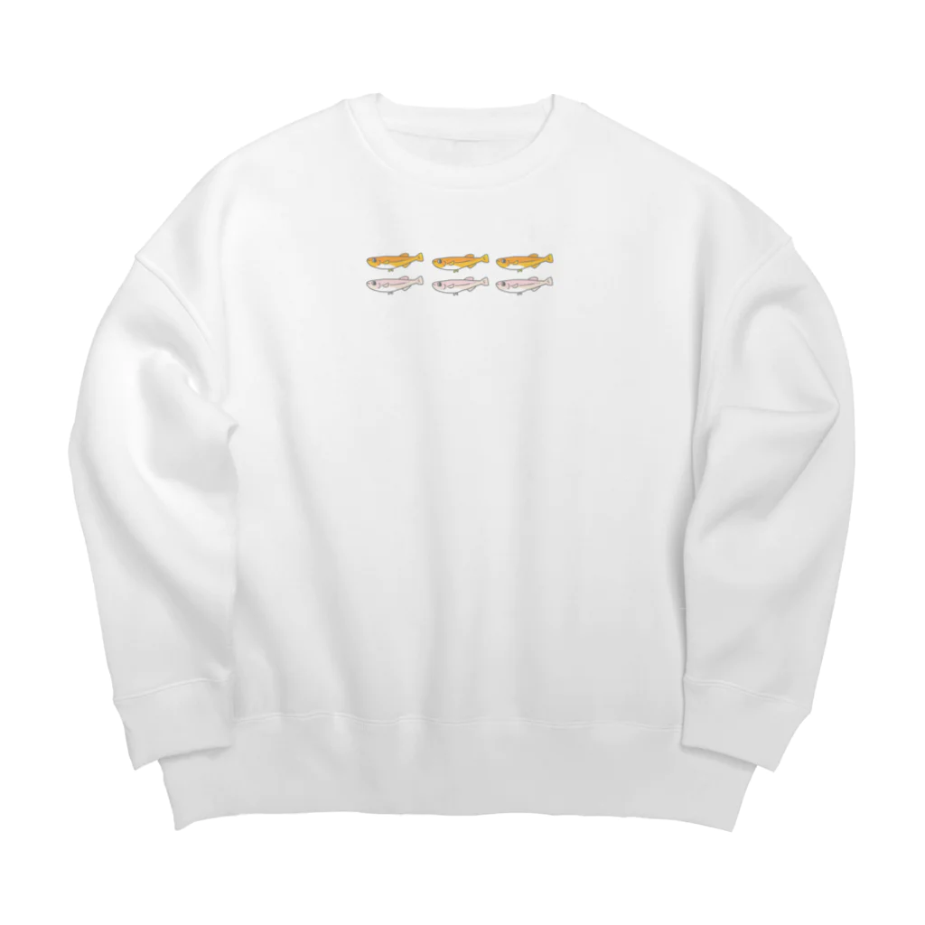 やわらか魚のめだか６匹 Big Crew Neck Sweatshirt