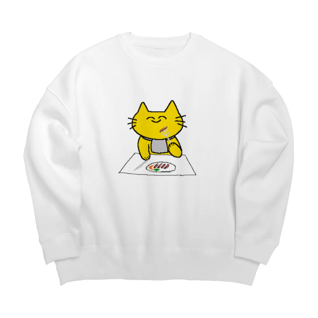 まじかるハンターのまじかるネコちゃん Big Crew Neck Sweatshirt