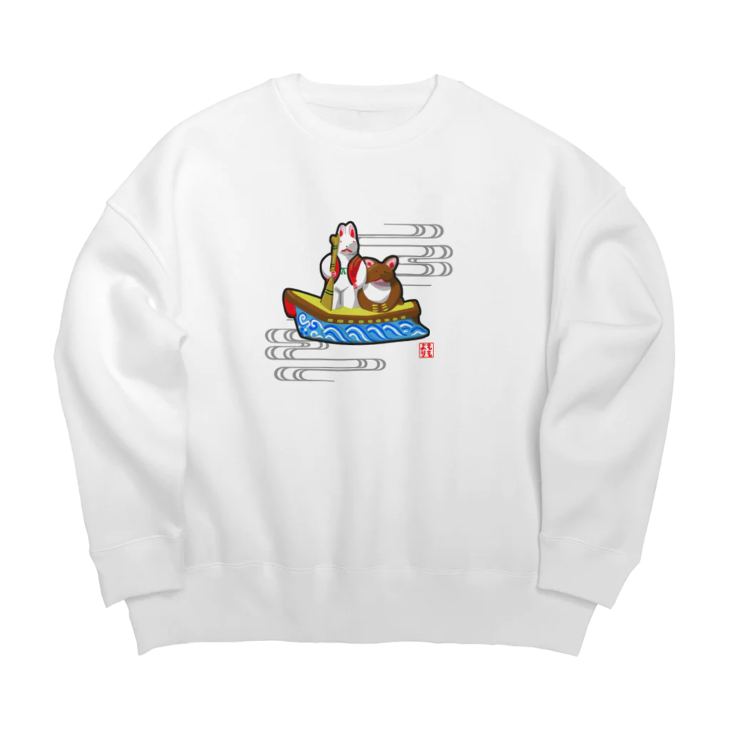 ももよりの小幡人形 カチカチ山(滋賀) Big Crew Neck Sweatshirt