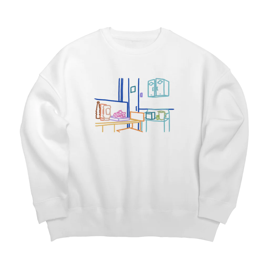 myoooookoのcolorful_hamburger Big Crew Neck Sweatshirt