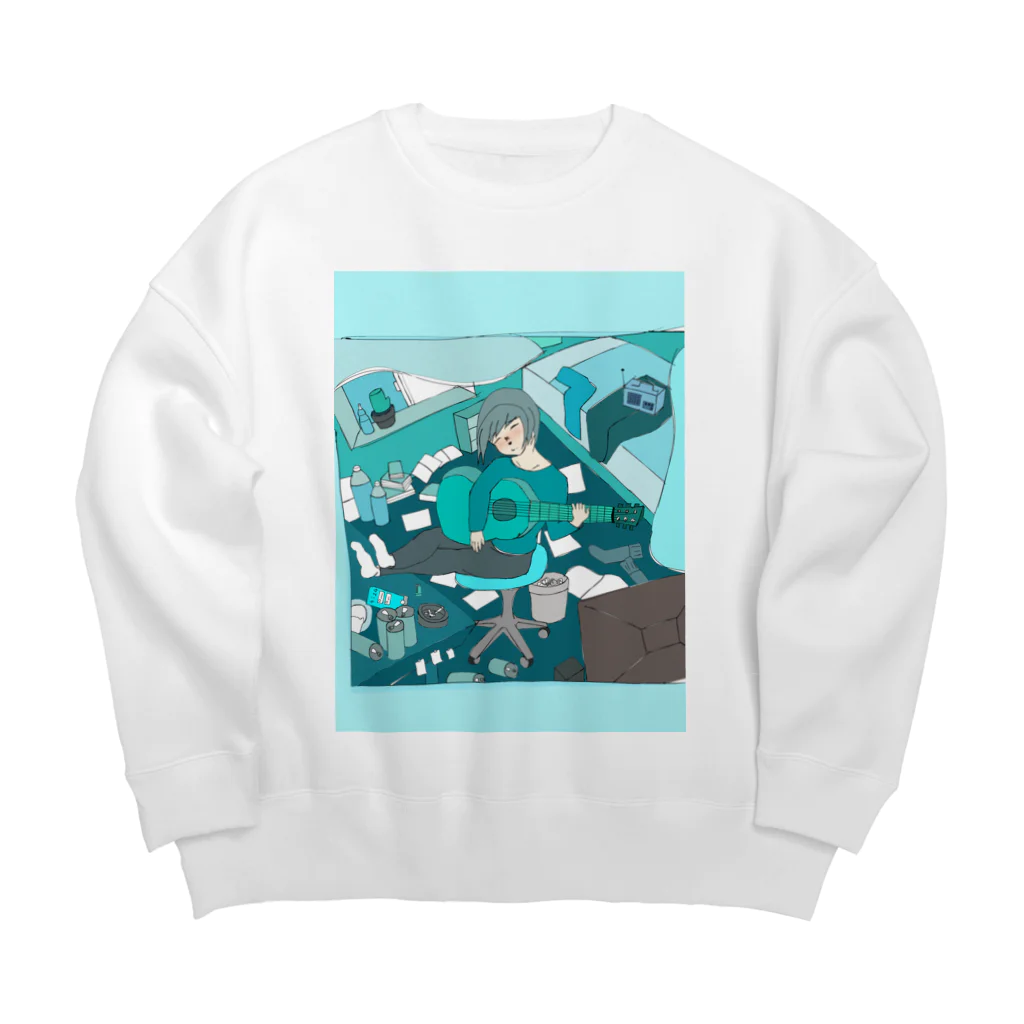 あの青系 Big Crew Neck Sweatshirt