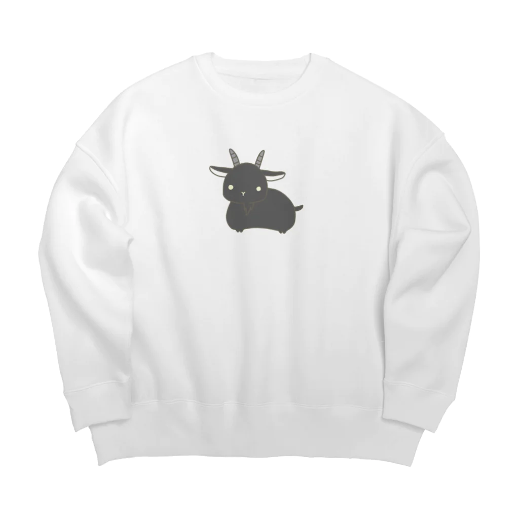 ヤギさんかわいいの黒ヤギさん Big Crew Neck Sweatshirt