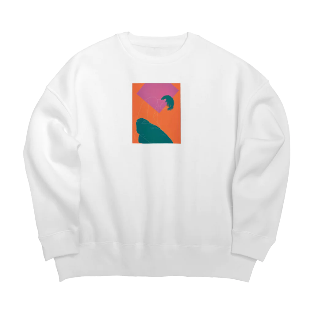 iuvaporの都合の悪いくん Big Crew Neck Sweatshirt