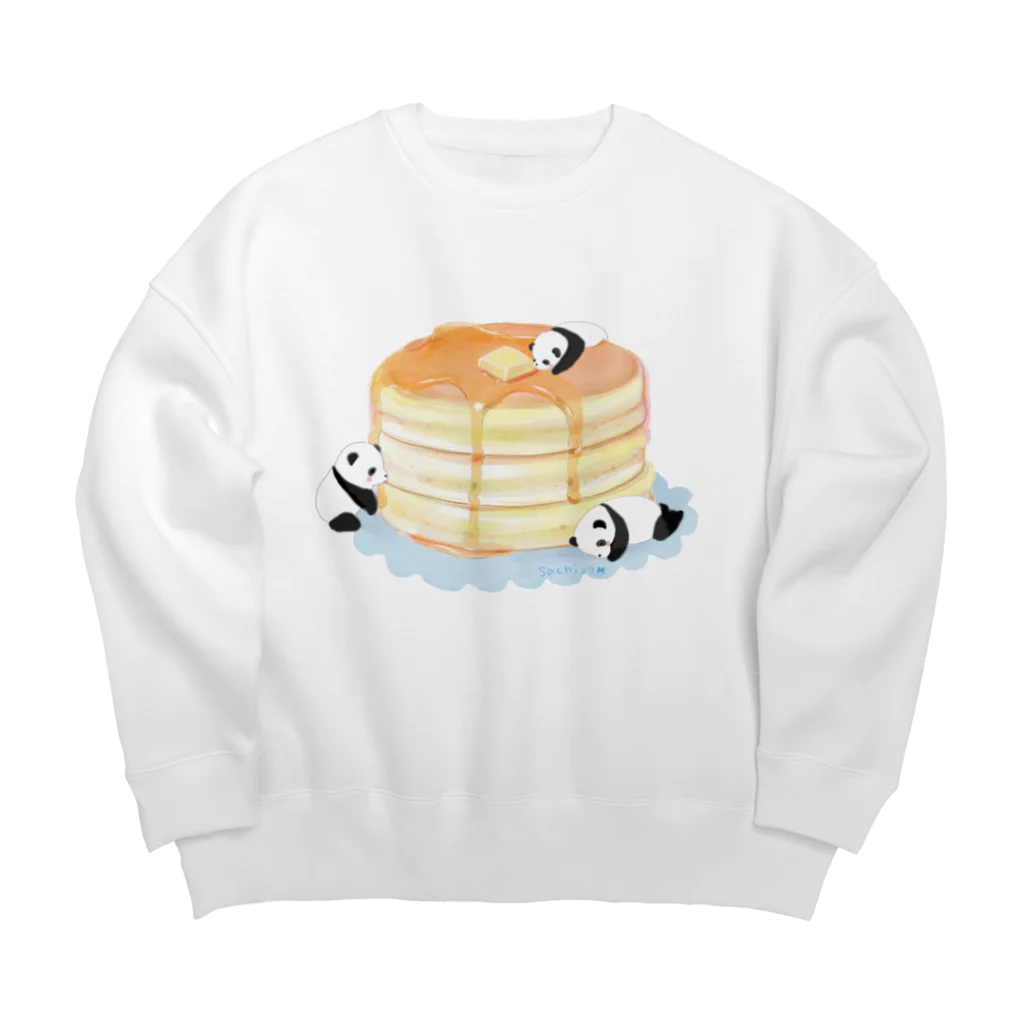 さちよ　感情を描く絵本作家のパンケーキパンダちゃん Big Crew Neck Sweatshirt