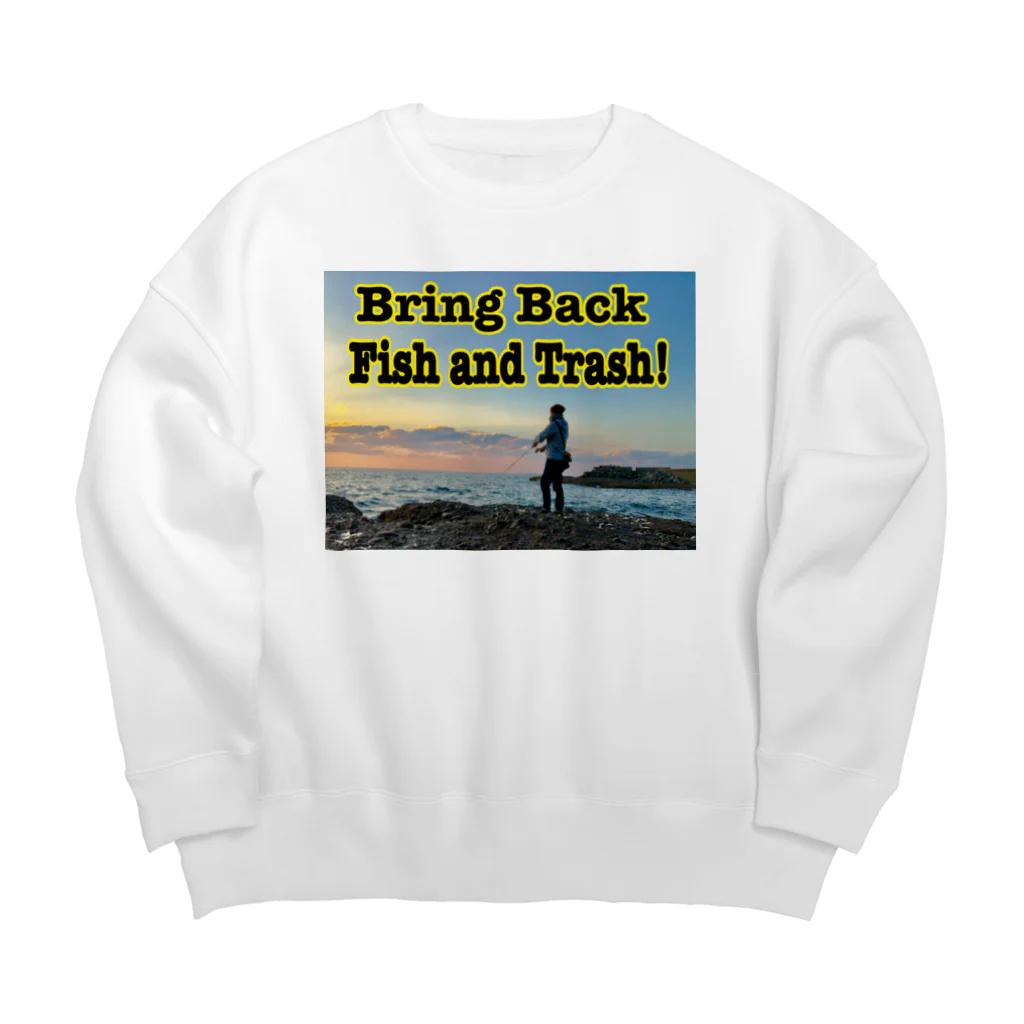 ユニ黒の釣り場を守る君 Big Crew Neck Sweatshirt