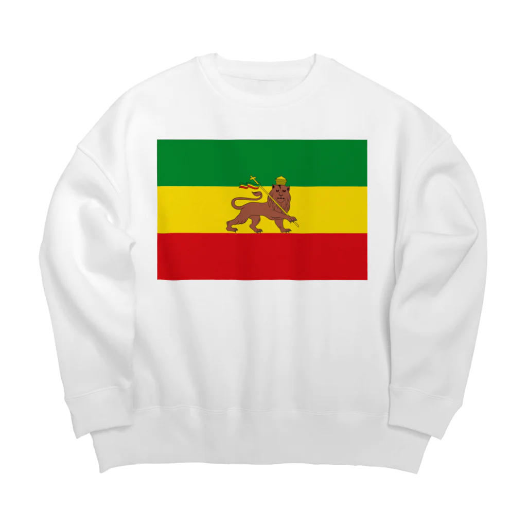 DRIPPEDのRASTAFARI LION FLAG-エチオピア帝国の国旗- Tシャツ Big Crew Neck Sweatshirt