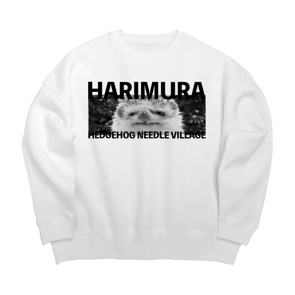 ハリネズミ針村のHARIMURA（黒） Big Crew Neck Sweatshirt