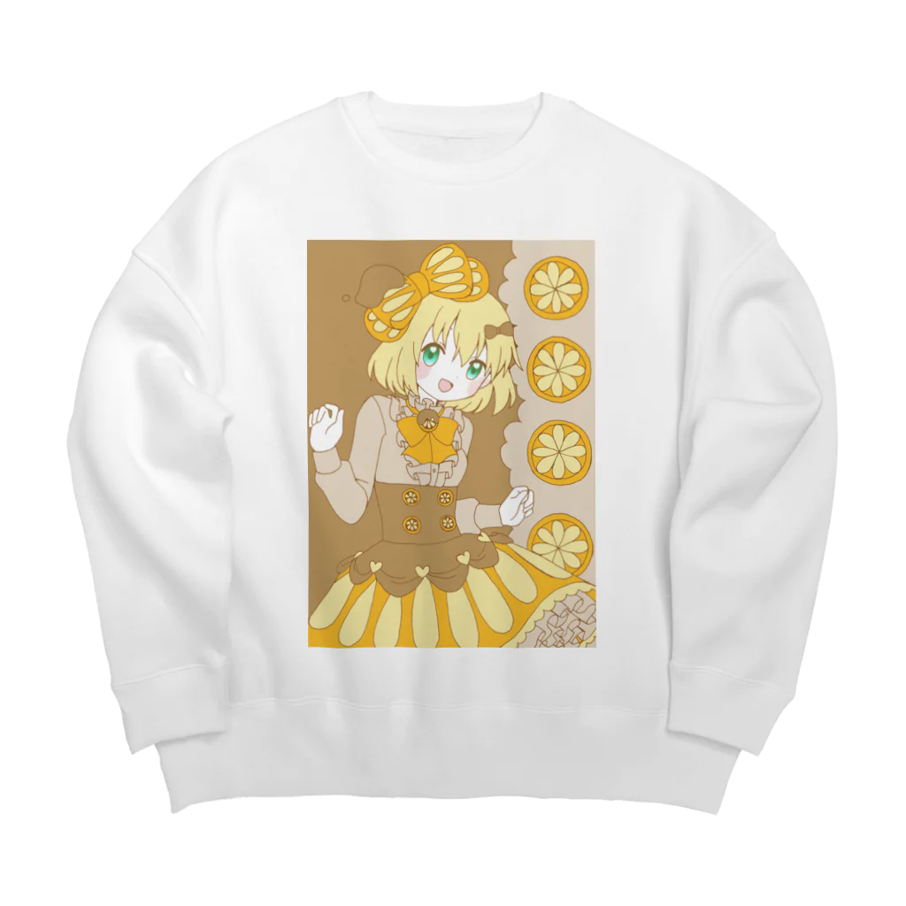 かわいいもののおみせ　いそぎんちゃくのオランジェットちゃん Big Crew Neck Sweatshirt