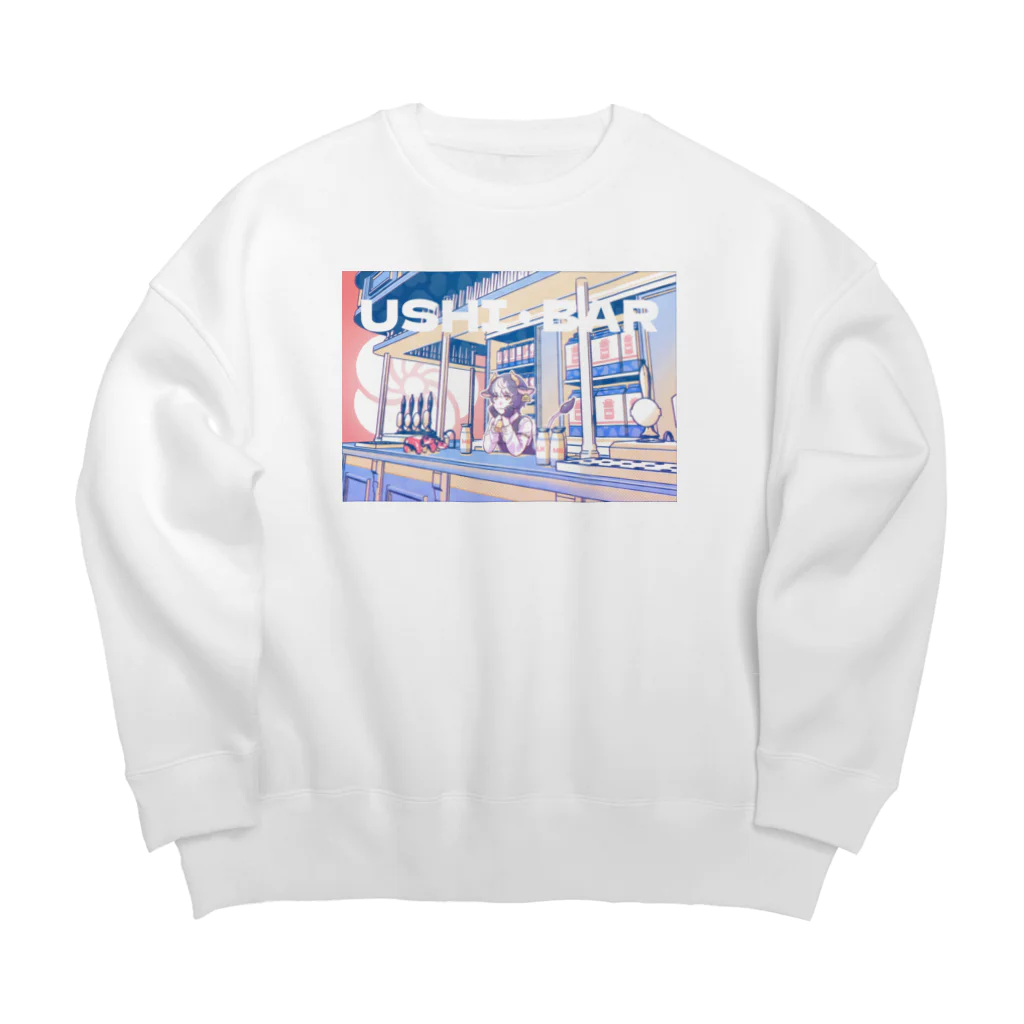 真崎清明@創作のうしBAR Big Crew Neck Sweatshirt