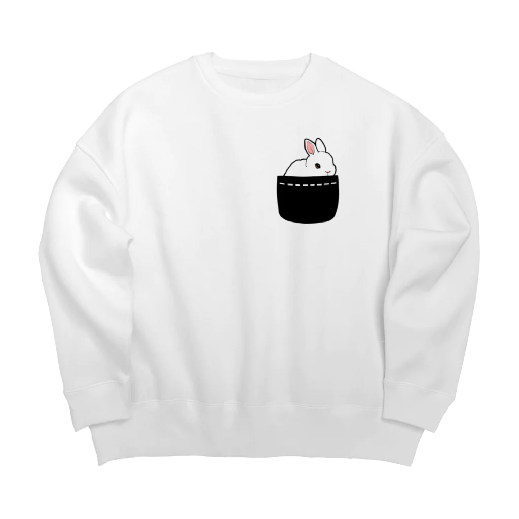 オカヤマのポケットにウサギを飼うグッズ Big Crew Neck Sweatshirt