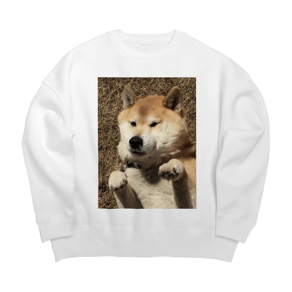 葱☻の少し歪んだぽてくん Big Crew Neck Sweatshirt