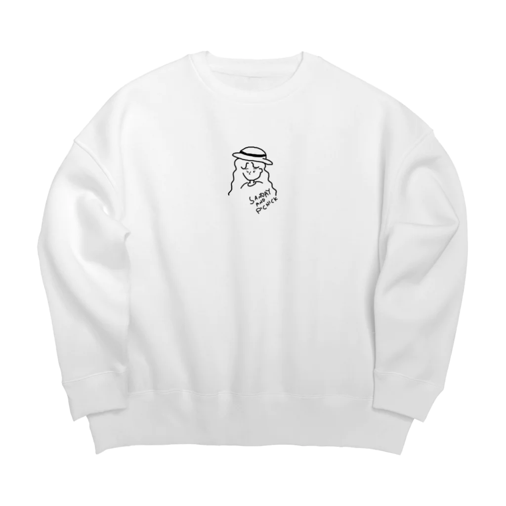 sundayandpicnickのa girl Big Crew Neck Sweatshirt