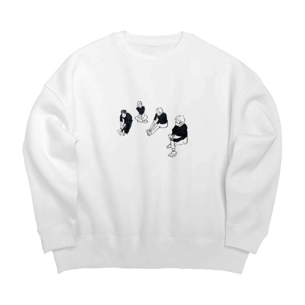 yamayamayuiyuiのよにんぐみ Big Crew Neck Sweatshirt