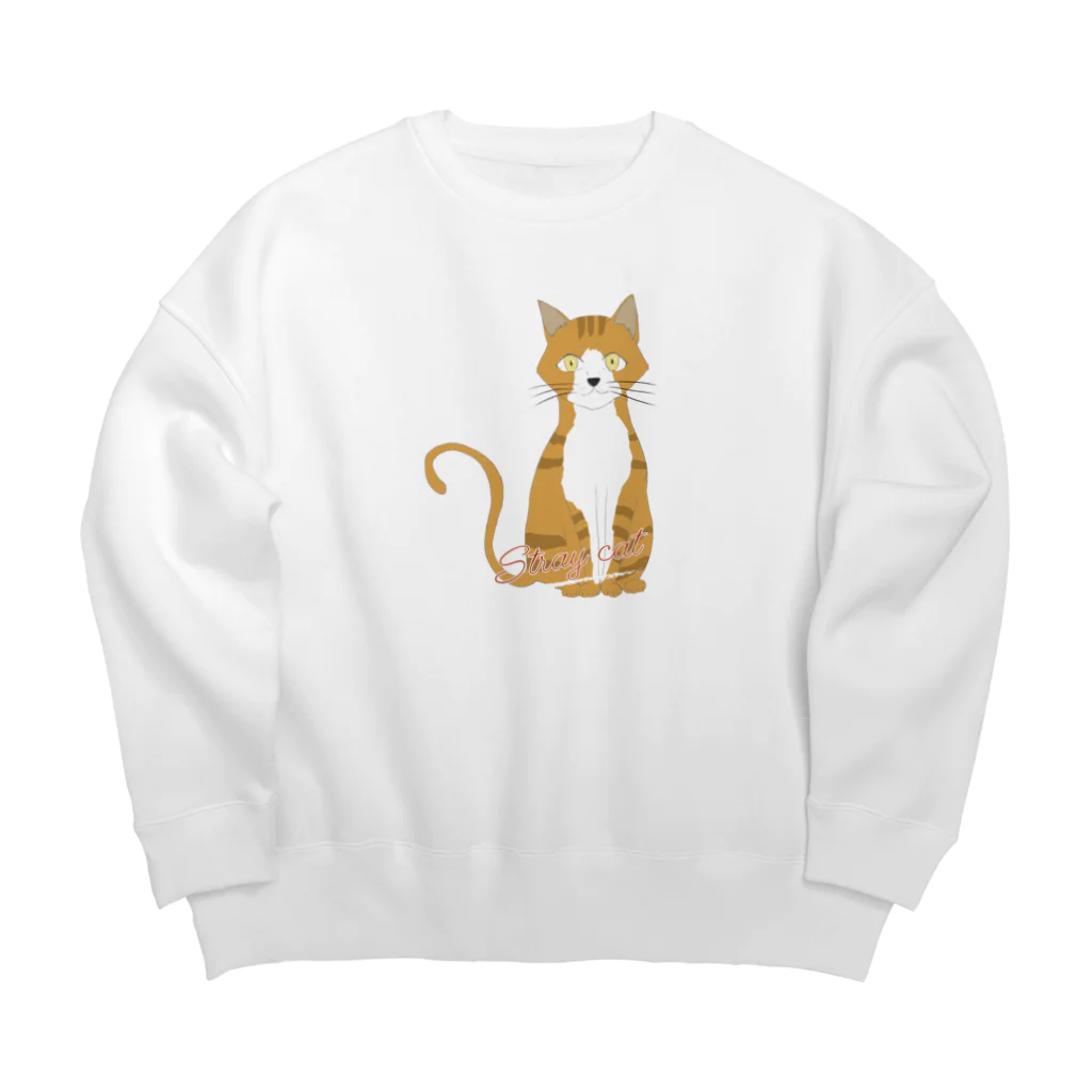 chicodeza by suzuriの野良猫ちゃん Big Crew Neck Sweatshirt