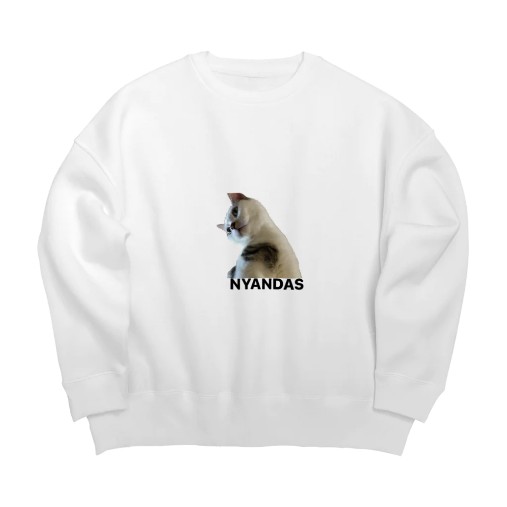 ポップならくがきのNYANDAS  Big Crew Neck Sweatshirt