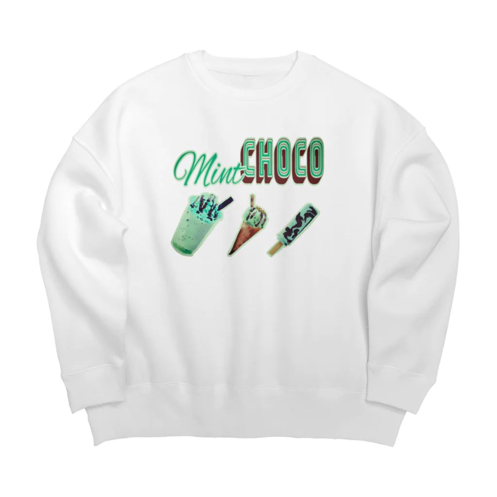 レトロサウナのチョコミント Big Crew Neck Sweatshirt