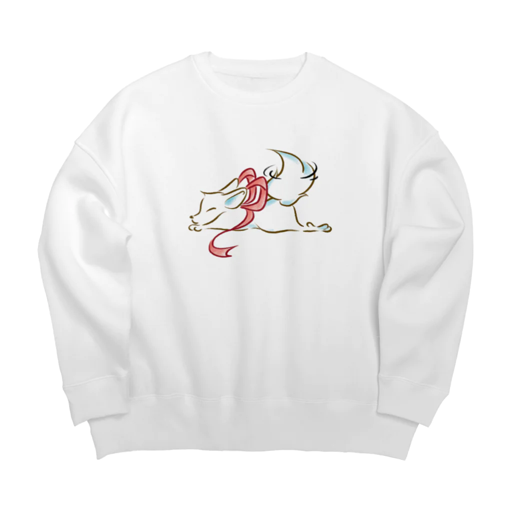 夢と知りせばのきつねのこん様(ふりふり) Big Crew Neck Sweatshirt