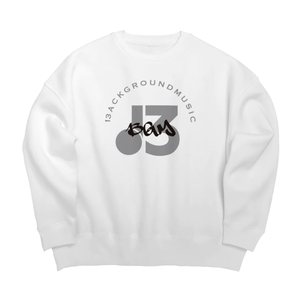 13ackgroundmusicのBGM Big Crew Neck Sweatshirt