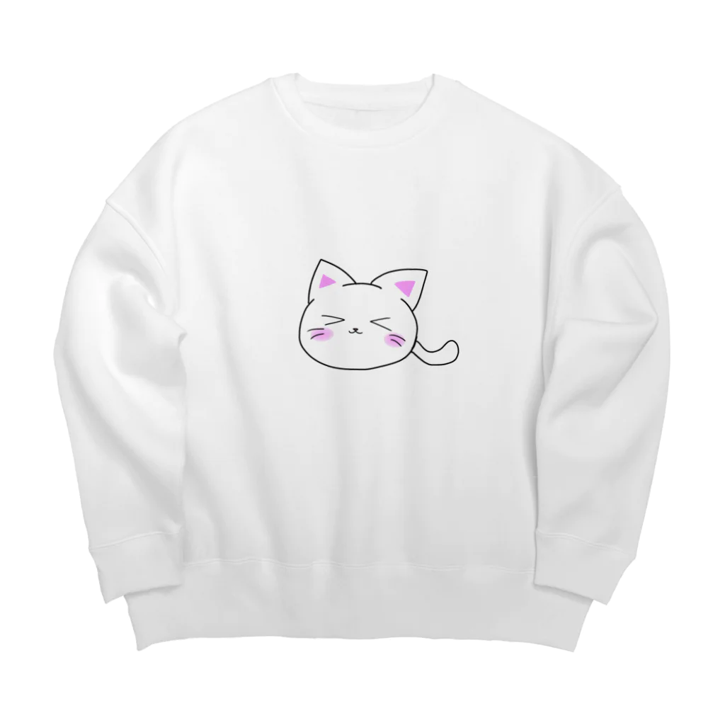 凛屋の1等身ねこ Big Crew Neck Sweatshirt