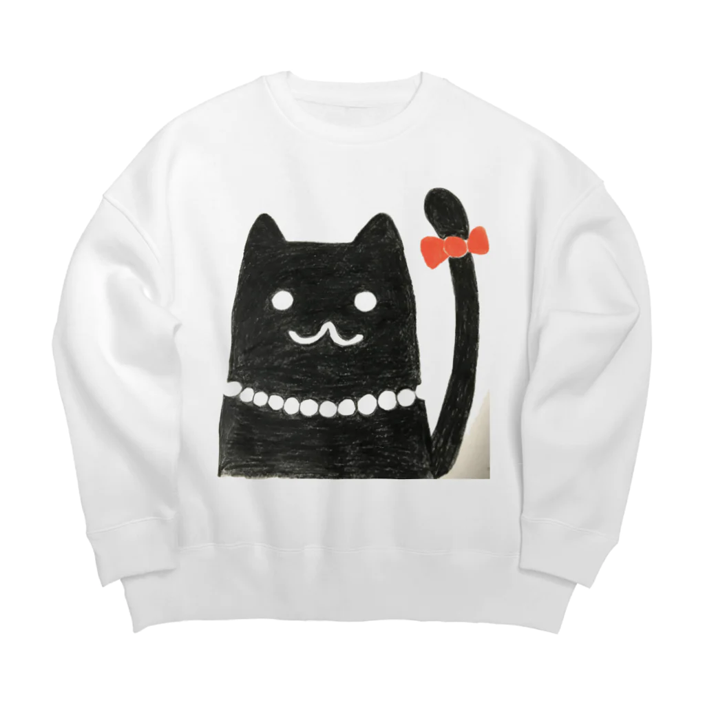 lottyのどこへでもいくファニーキャット Big Crew Neck Sweatshirt