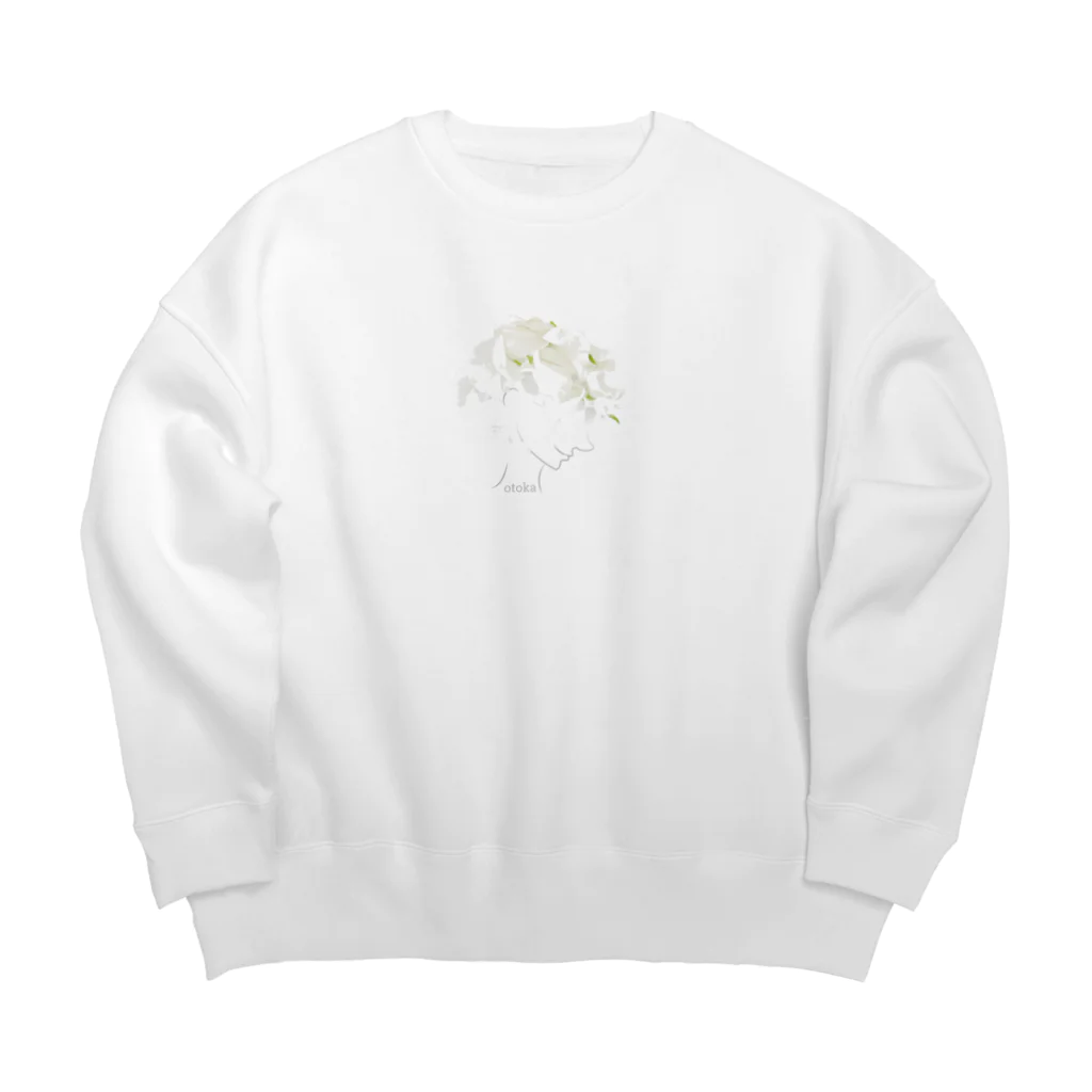 otoka flower のなびく Big Crew Neck Sweatshirt