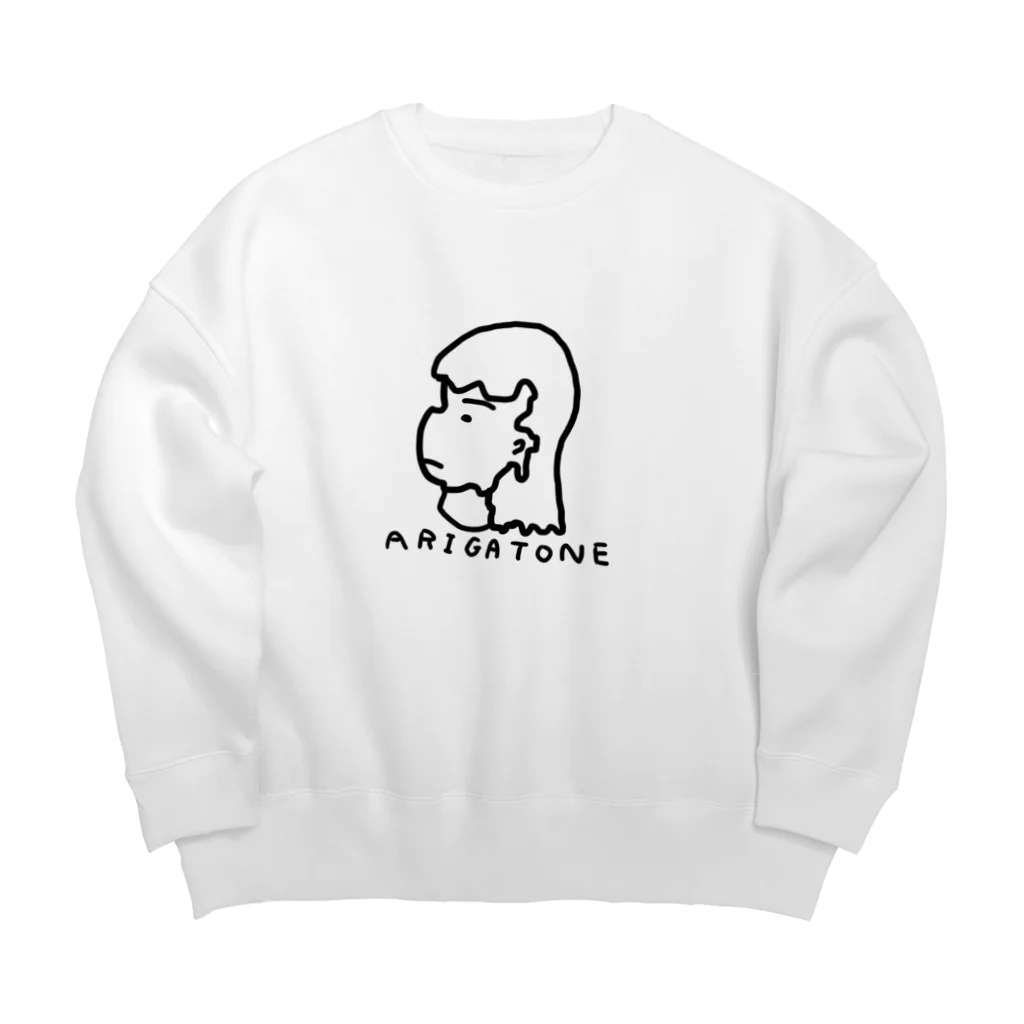 アンチさうすぽーのありがとね姉さん Big Crew Neck Sweatshirt