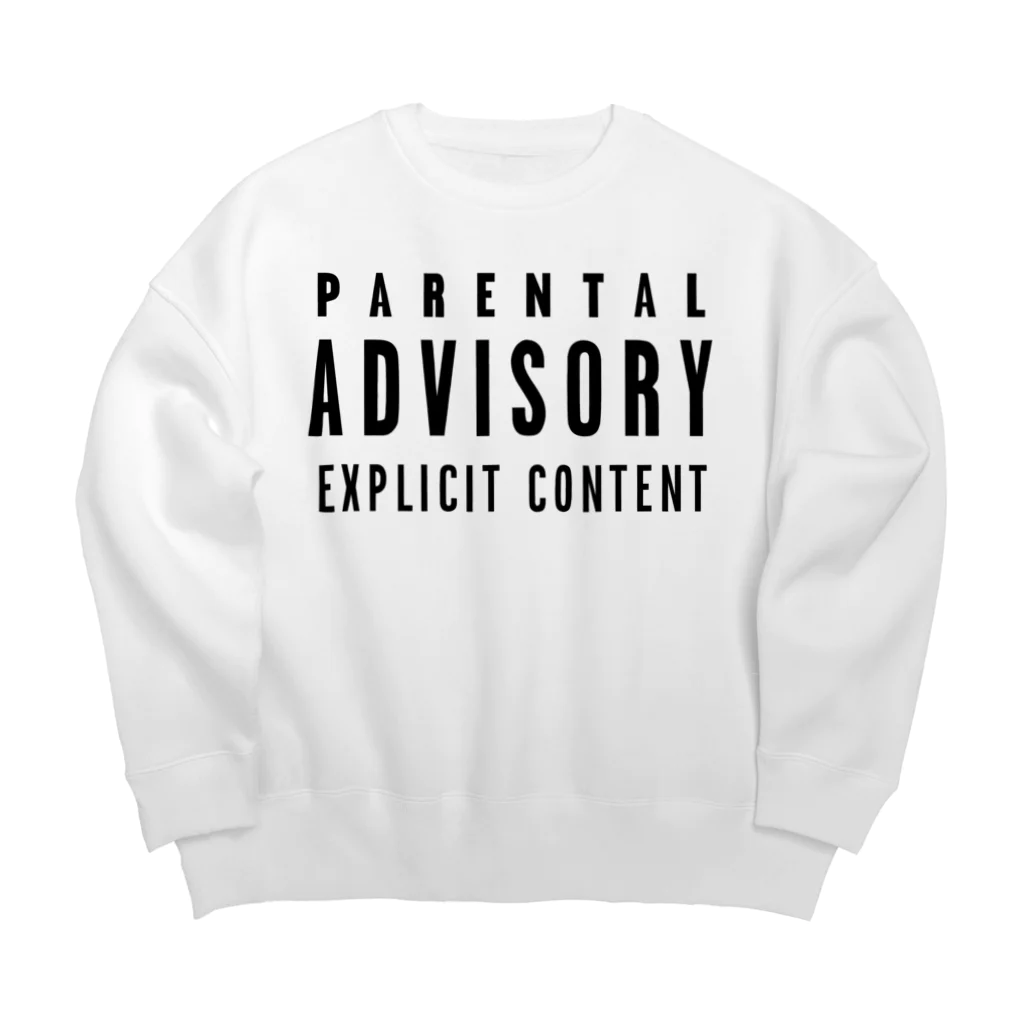 DRIPPEDのPARENTAL ADVISORY-ペアレンタル アドバイザリー-文字のみロゴTシャツ Big Crew Neck Sweatshirt