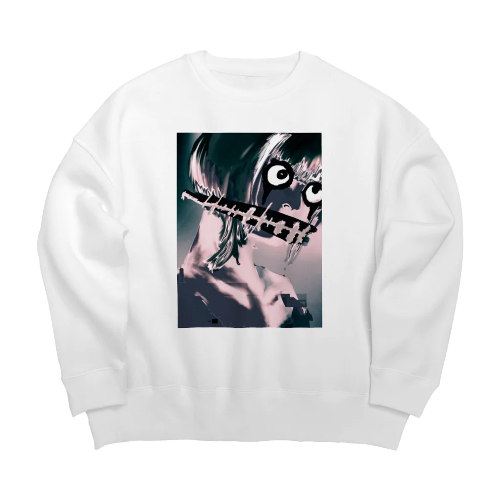 茶骨/tea boneのQuiet  Big Crew Neck Sweatshirt