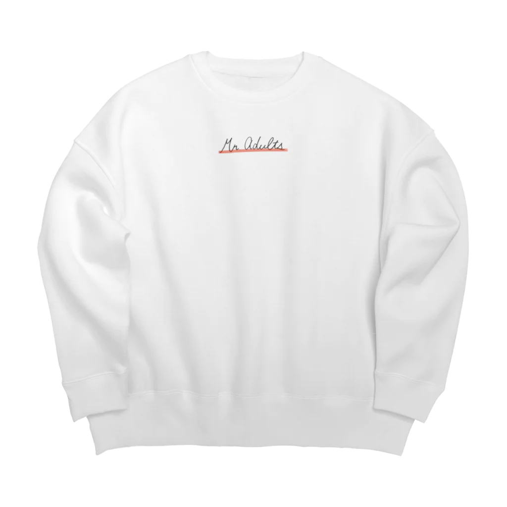 27歳の旅写真のMr.Adults（赤ライン) Big Crew Neck Sweatshirt