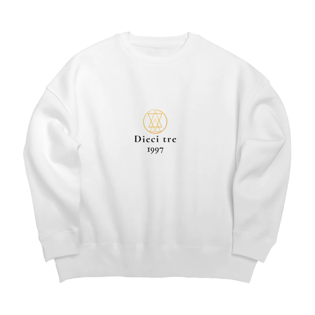 Dieci tre (ディエーチ トレ)のDieci tre 黒金ロゴ Big Crew Neck Sweatshirt