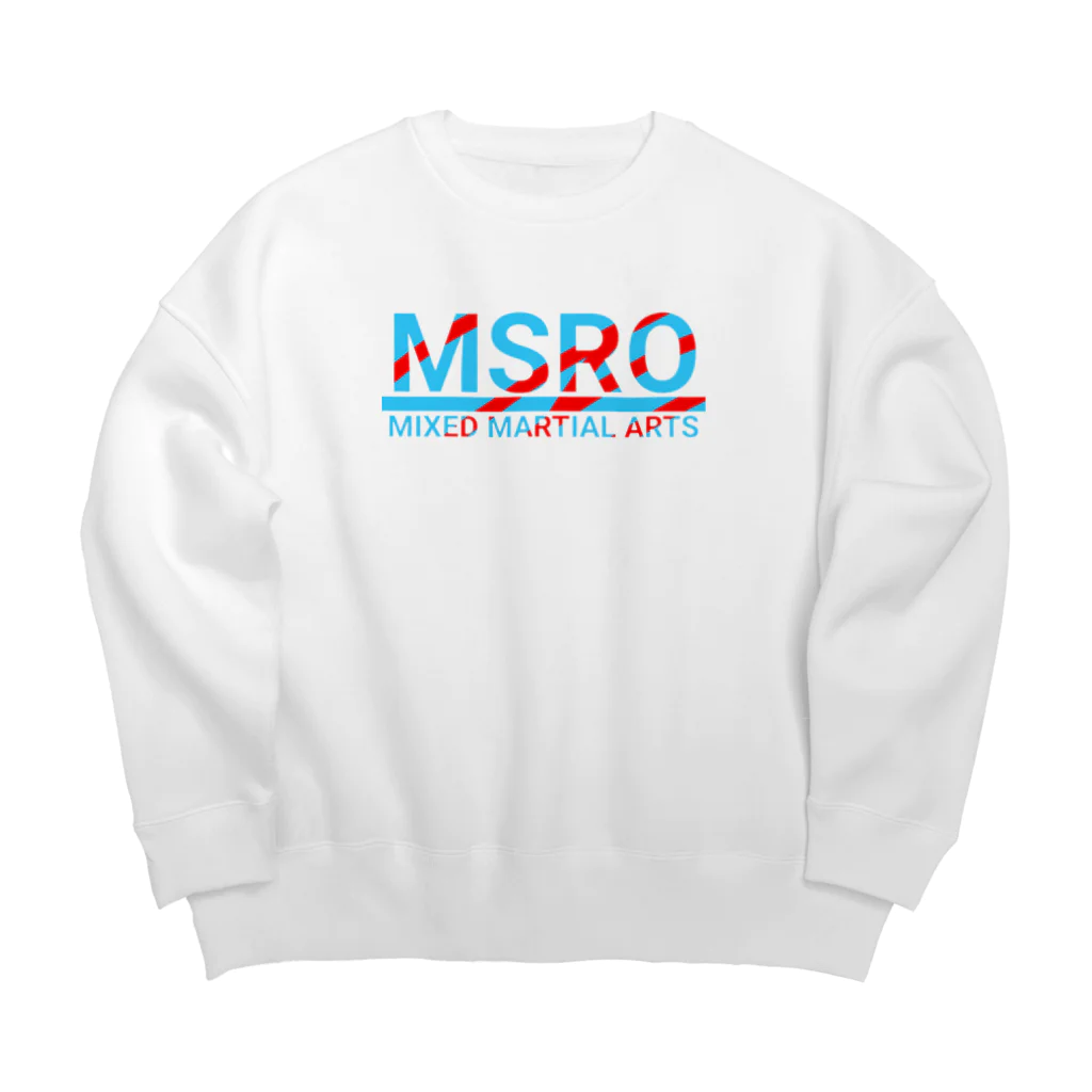 ラペルデラヒーバのマスラオロゴ 赤×水色 Big Crew Neck Sweatshirt