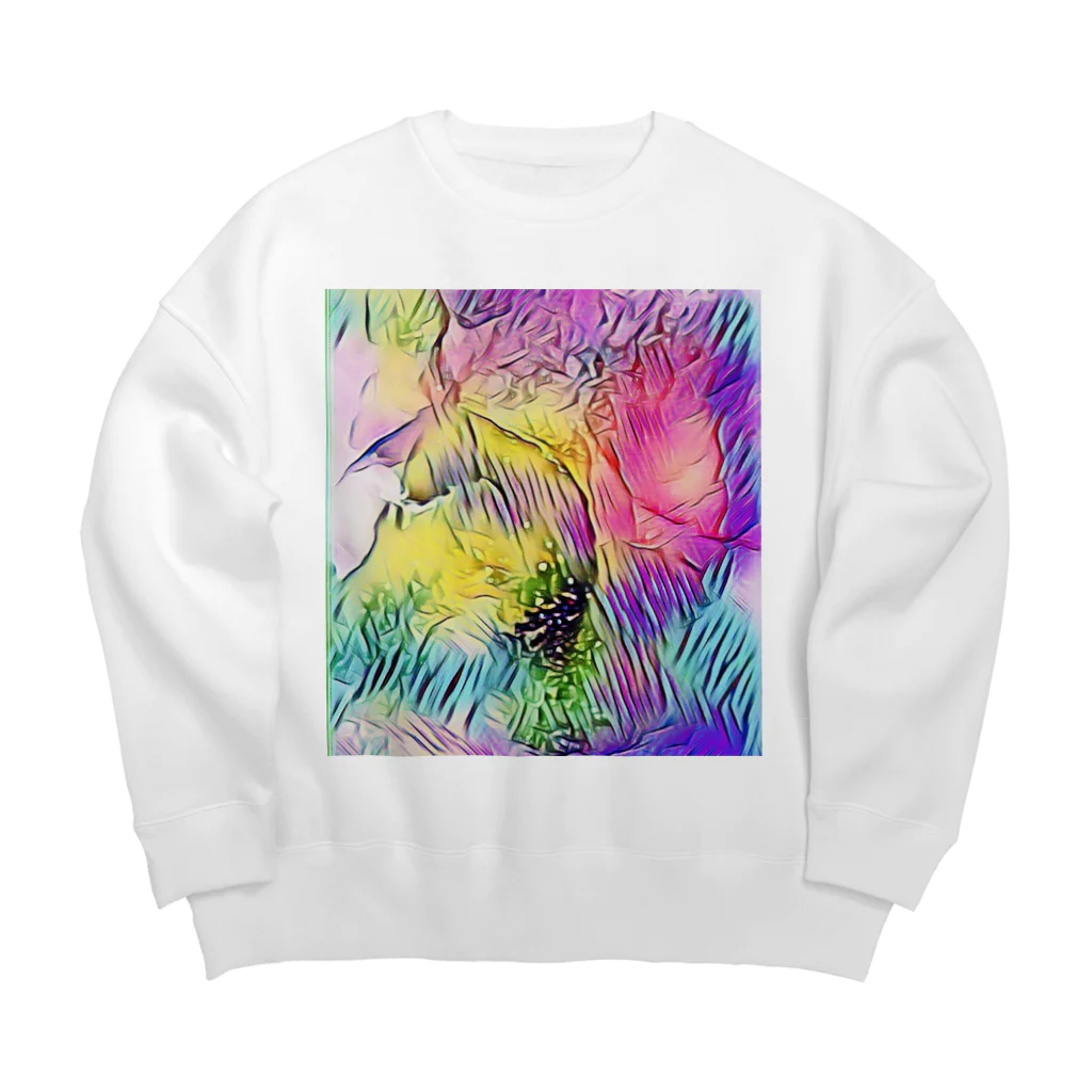 oka__のvivid Big Crew Neck Sweatshirt