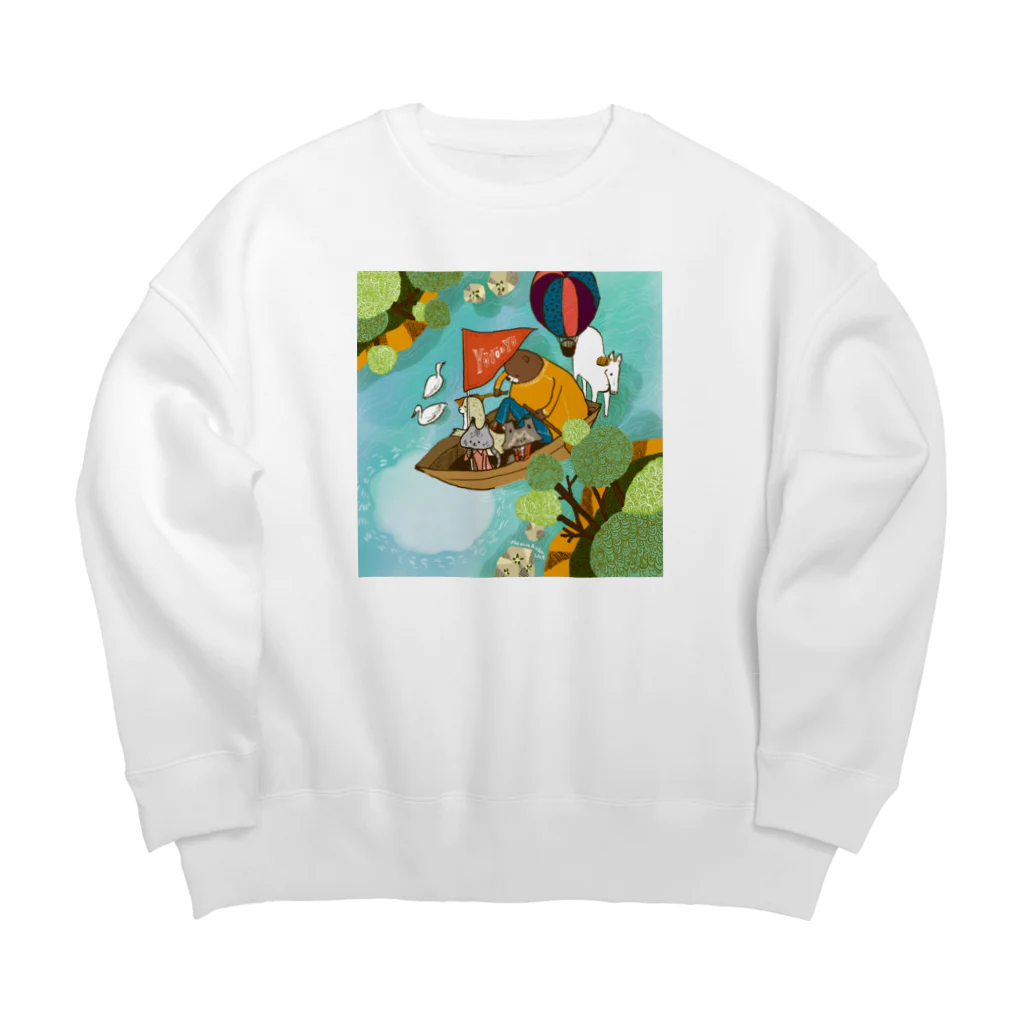 池田蔵人の僕等の小舟 Big Crew Neck Sweatshirt