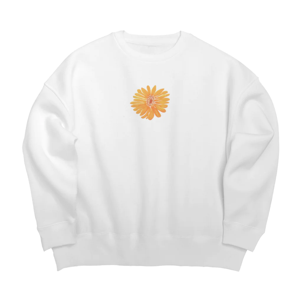 ニューヨークのオレンジのお花 Big Crew Neck Sweatshirt