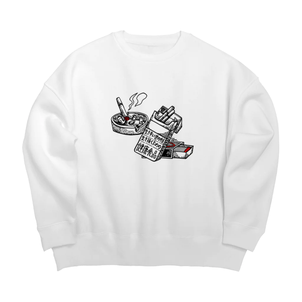 symの健康食品煙草くん Big Crew Neck Sweatshirt