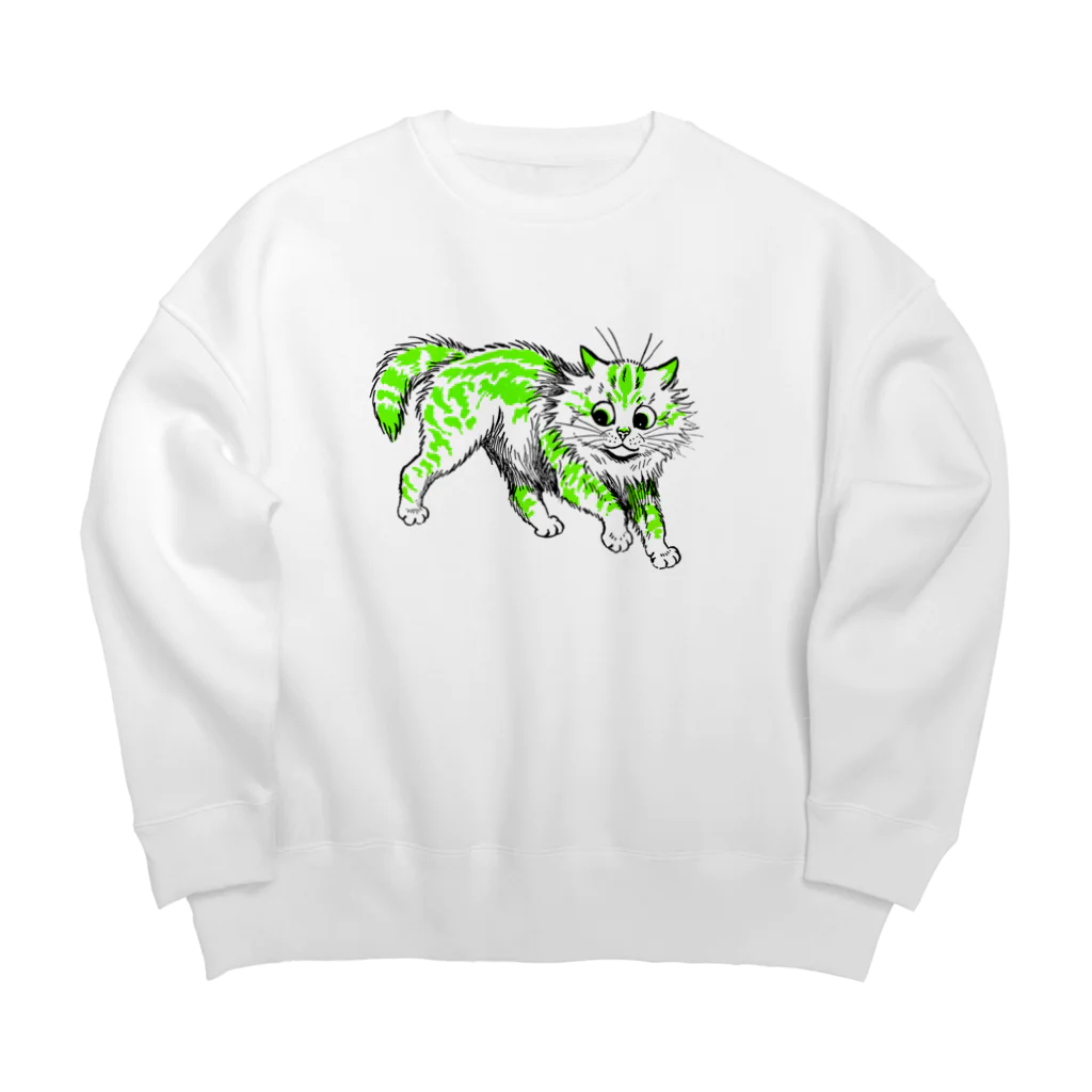 古書　天牛書店のルイス・ウェインのねこ Big Crew Neck Sweatshirt