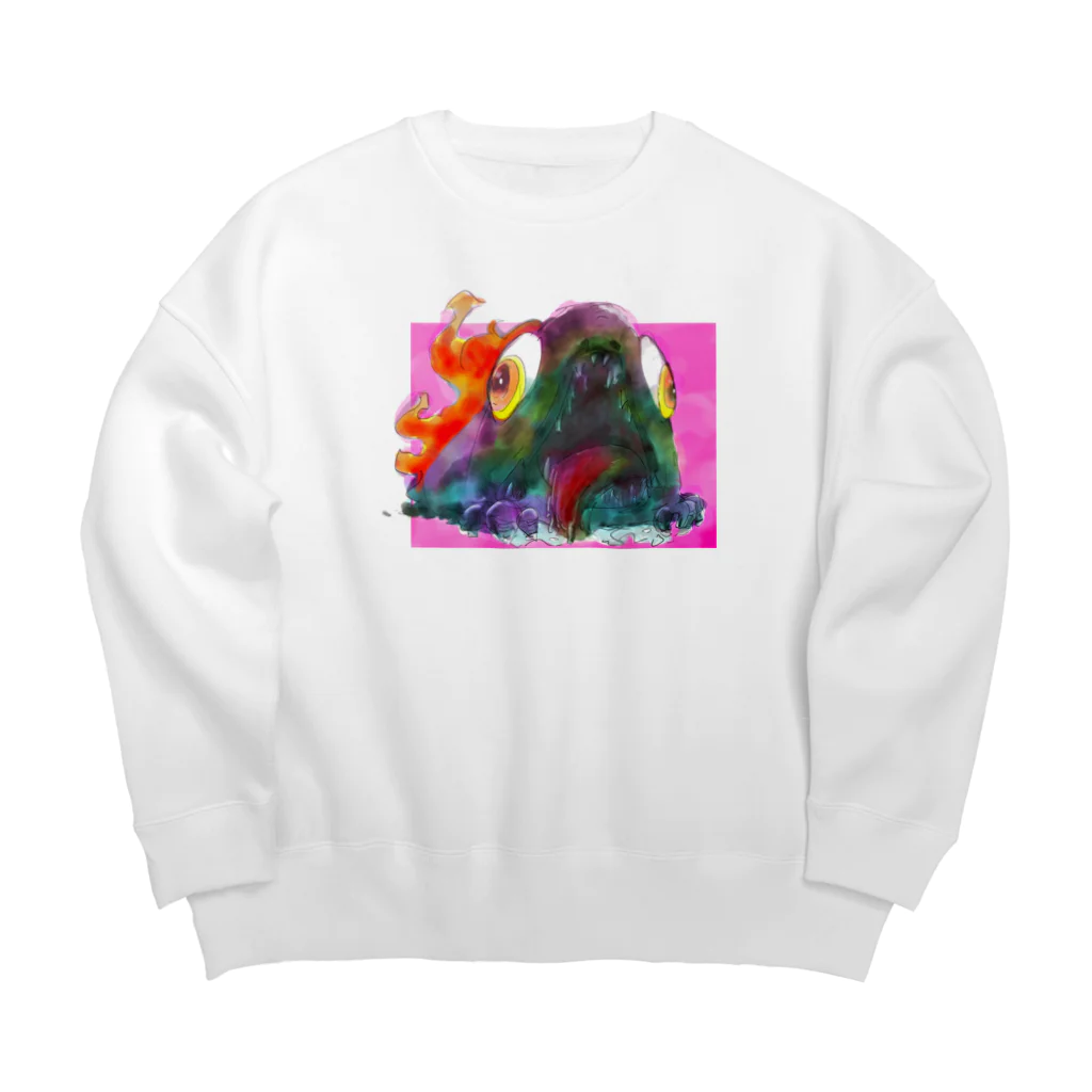 LIFE_is_a_JOKEの焼き魚ちゃん Big Crew Neck Sweatshirt