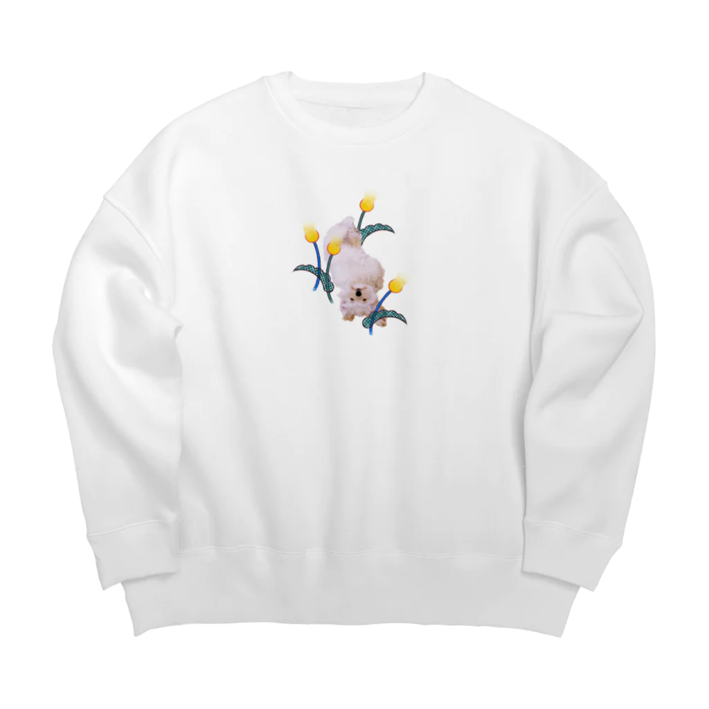 NORI OKAWAの怠惰な犬 Big Crew Neck Sweatshirt