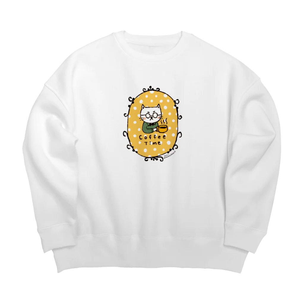 万枚ちゃんのコーヒータイム Big Crew Neck Sweatshirt