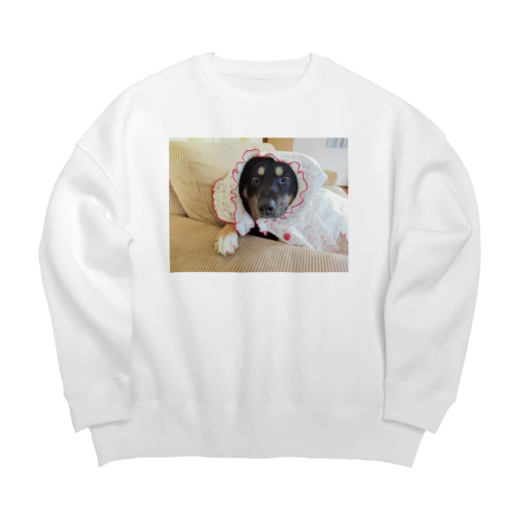 まーやーばふばふのラブリーなあじ君 Big Crew Neck Sweatshirt